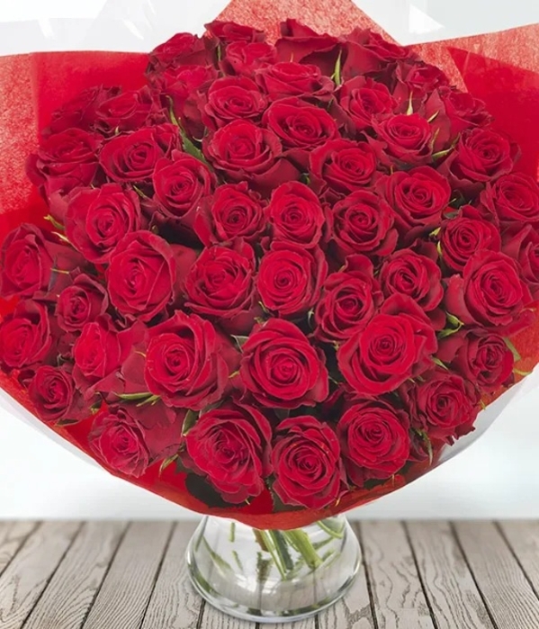 Fifty Valentines Roses