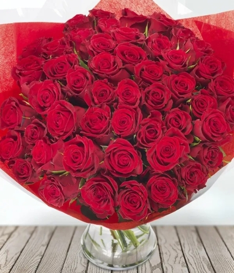 Fifty Valentines Roses